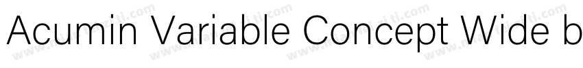Acumin Variable Concept Wide bold i字体转换